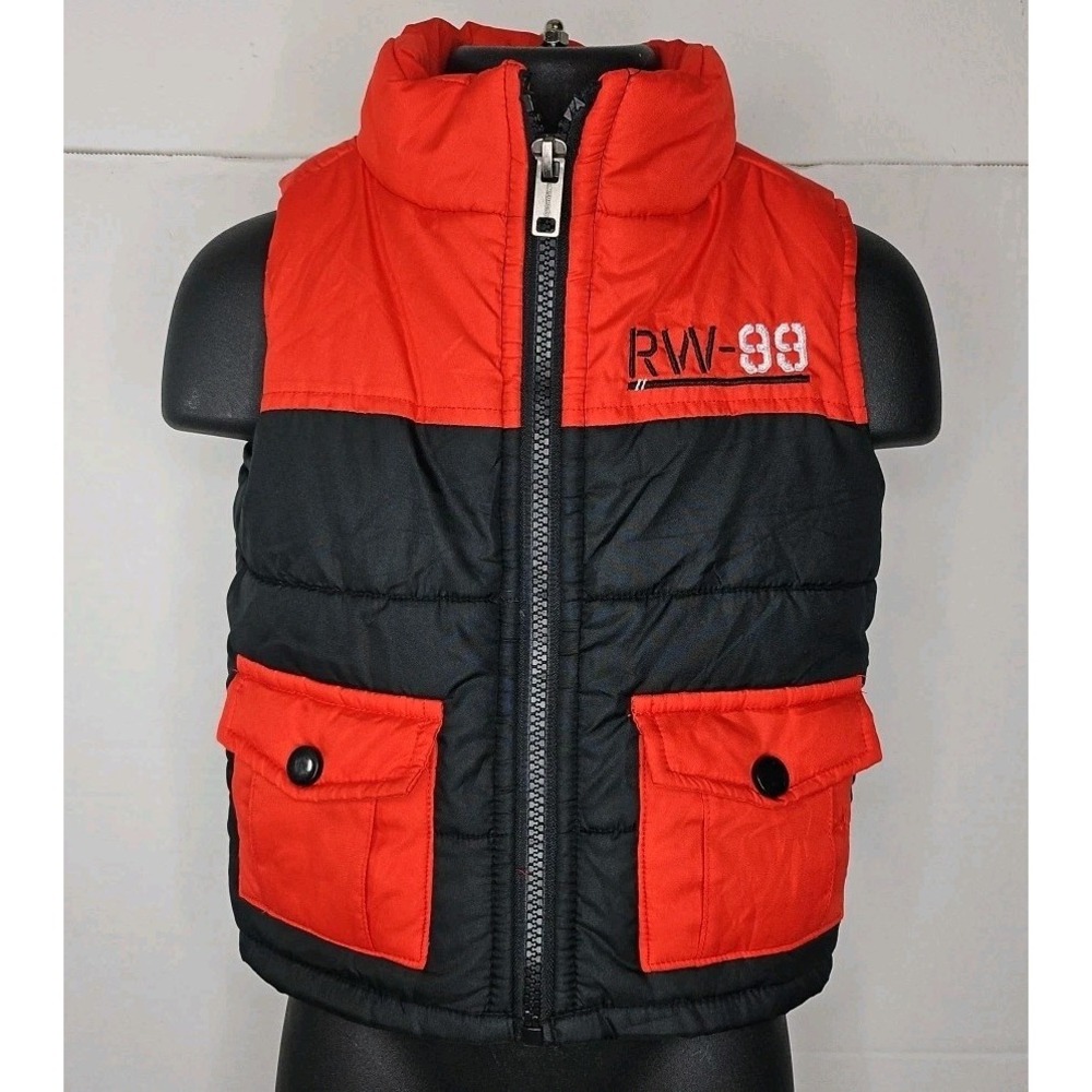 Boys 18 Month ROCAWEAR Red Black Puffer Vest Winter Snow‎